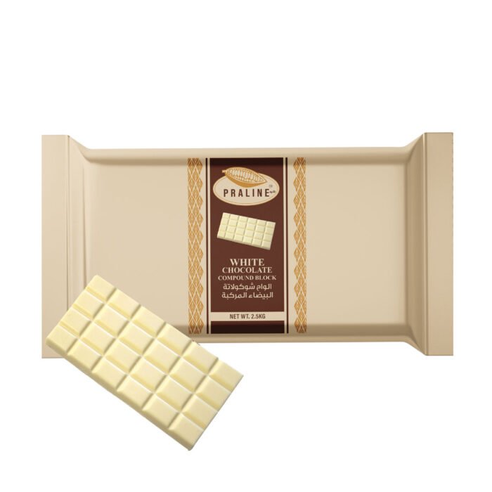 Le Praline White-Compound Chocolate Block 2.5KG Compound Chocolate Block